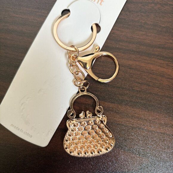 Handbag Bling Rhinestone Red Bag Charm Key Chain New - Picture 5 of 5